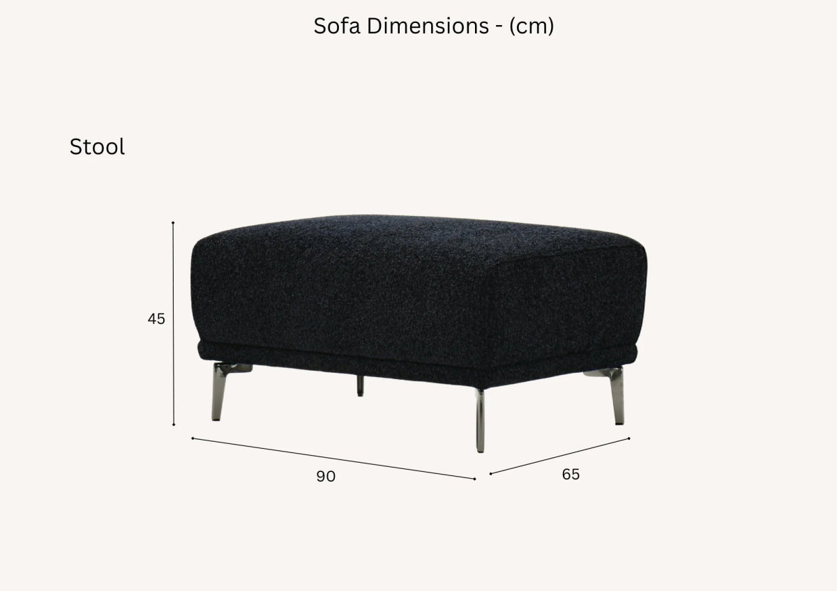 Albany Sofa Range in Black Boucle - Comfort Furniture