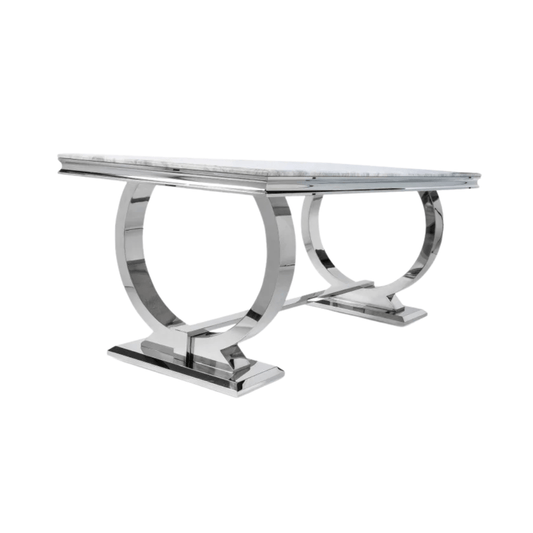 Arriana Chrome Dining Table - Comfort Furniture