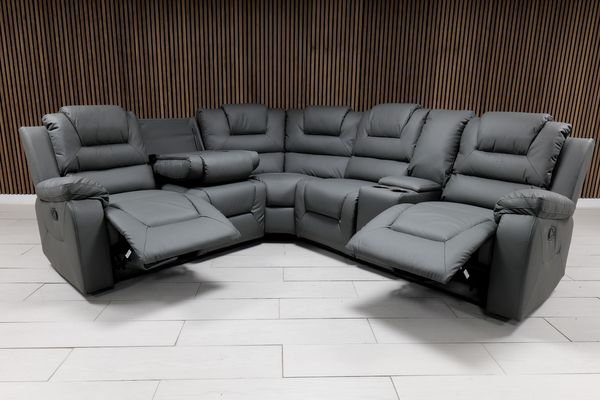 Axel Leather Corner Sofa - Comfort Furniture