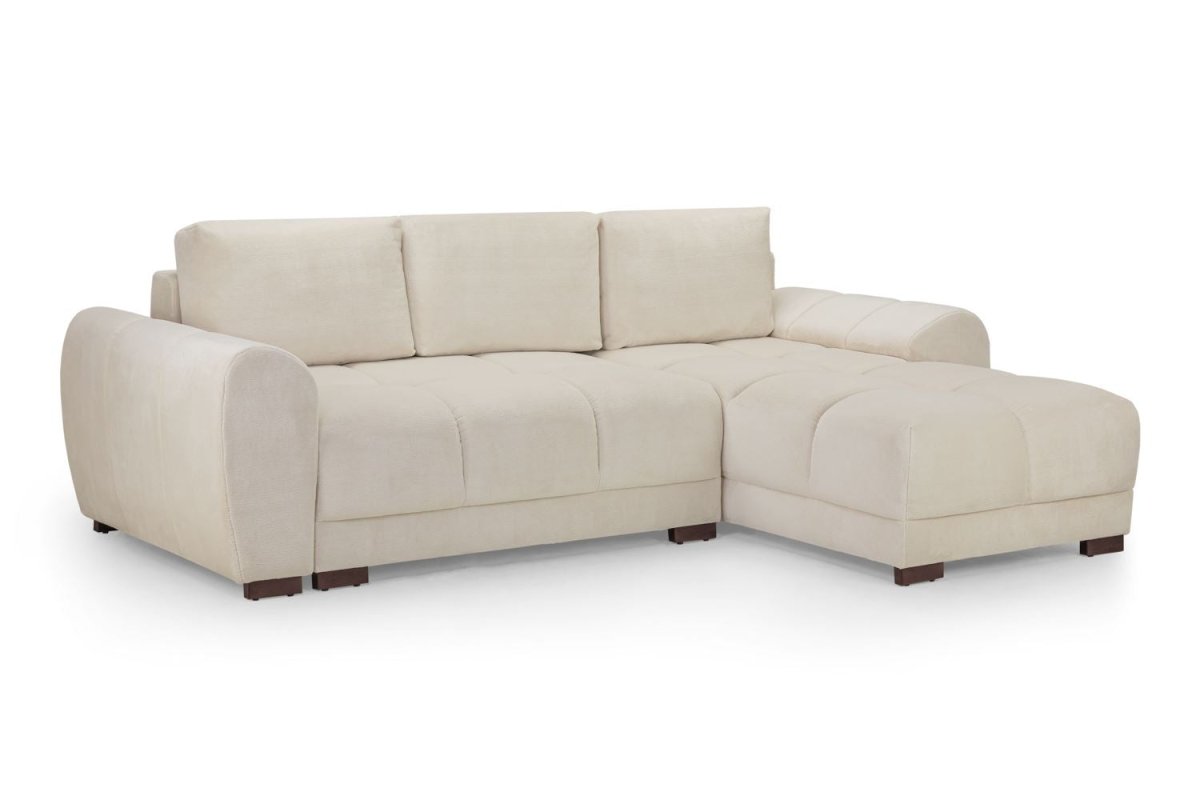 Azzuro Sofabed Cream Universal Corner - Comfort Furniture
