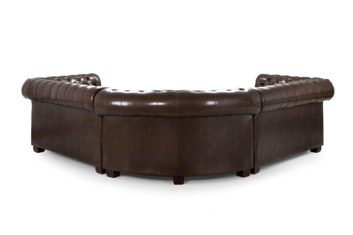 Big Corner Leather Chesterfield Sofa - Comfort Furniture