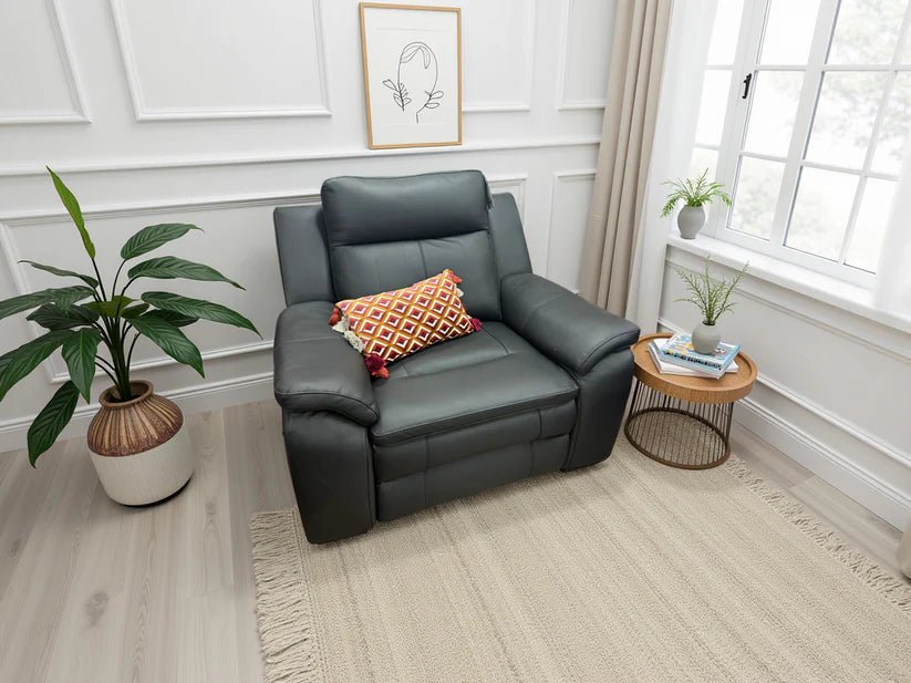 Boston Genuine Leather Electric Recliner Sofa - Comfort Furniture