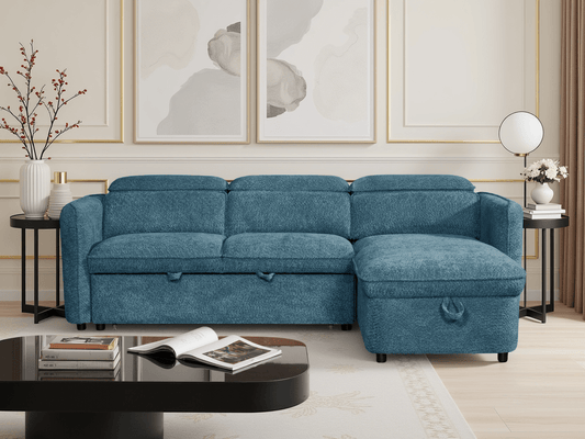 Capri Sofabed Blue Universal Corner - Comfort Furniture