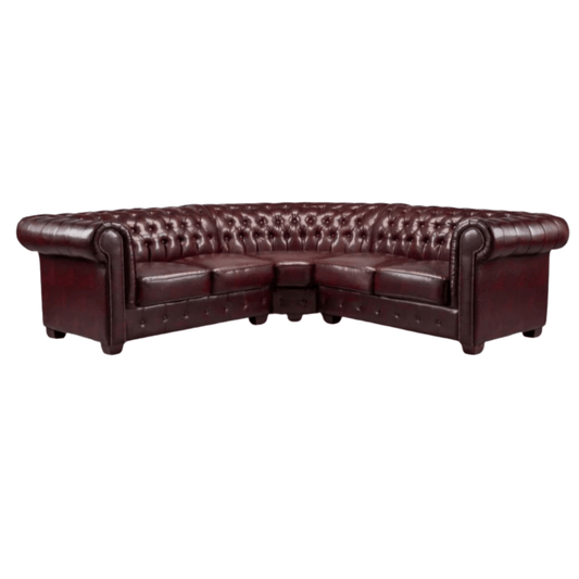Chesterfield Leather Corner Sofa - Comfort Furniture
