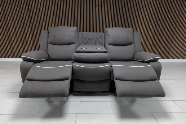 Chloe Leather Sofa Suite Manual Recliner - Comfort Furniture
