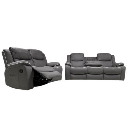 Chloe Leather Sofa Suite Manual Recliner - Comfort Furniture