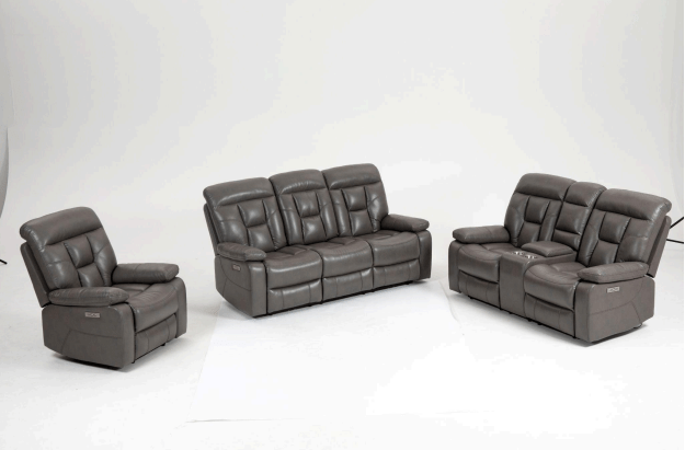 Florian Leather Sofa Suite Electric Recliner - Comfort Furniture