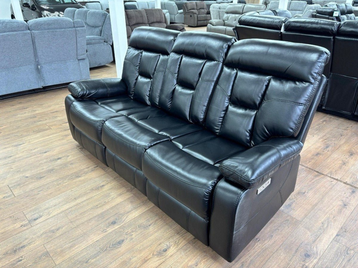 Florian Leather Sofa Suite Electric Recliner - Comfort Furniture