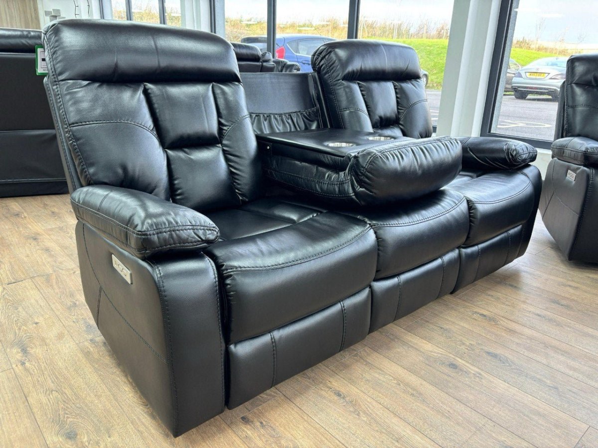 Florian Leather Sofa Suite Electric Recliner - Comfort Furniture