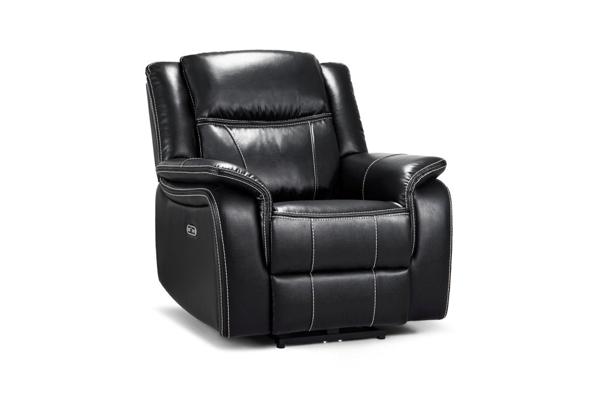 Galaxy Tech Electric Recliner Sofa Black 3+2+1 Set - Comfort Furniture