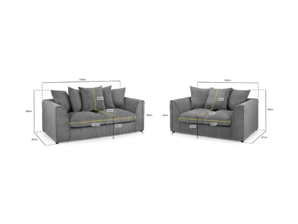 Harley Jumbo Sofa Suite - Comfort Furniture