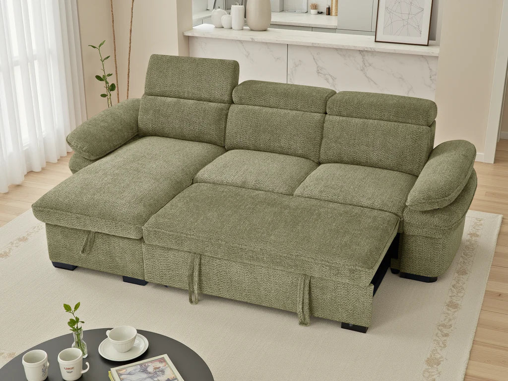 Hudson Universal Corner Sofa Bed with Storage - Comfort Furniture