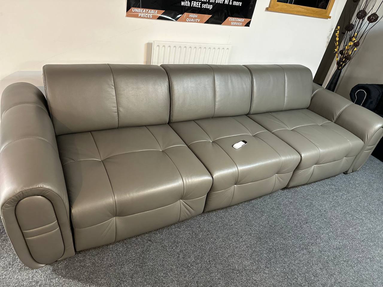 Isaac Leather Sofa Bed - Comfort Furniture