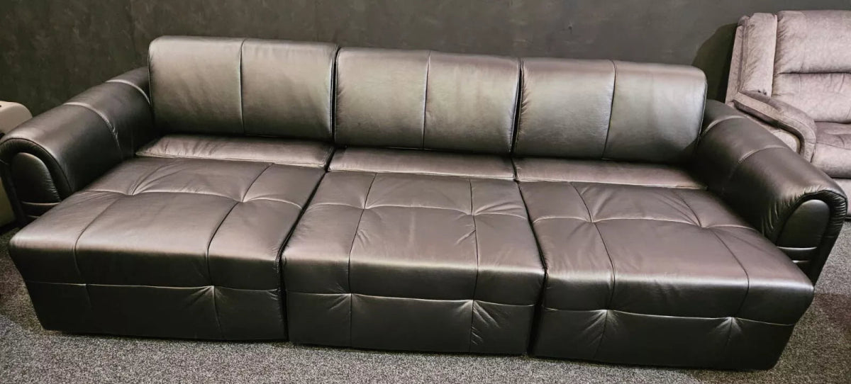 Isaac Leather Sofa Bed - Comfort Furniture