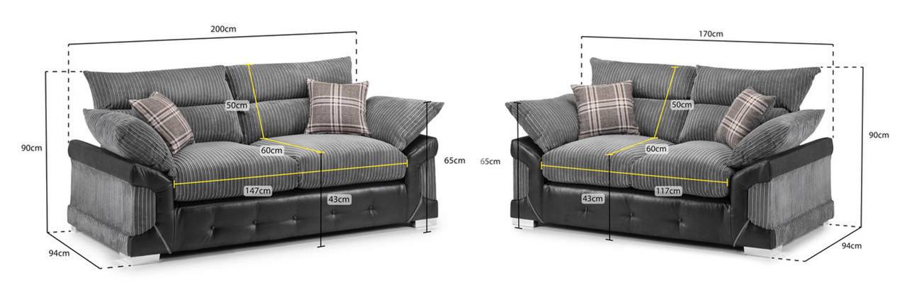 Logan Sofa Suite 3 + 2 - Comfort Furniture