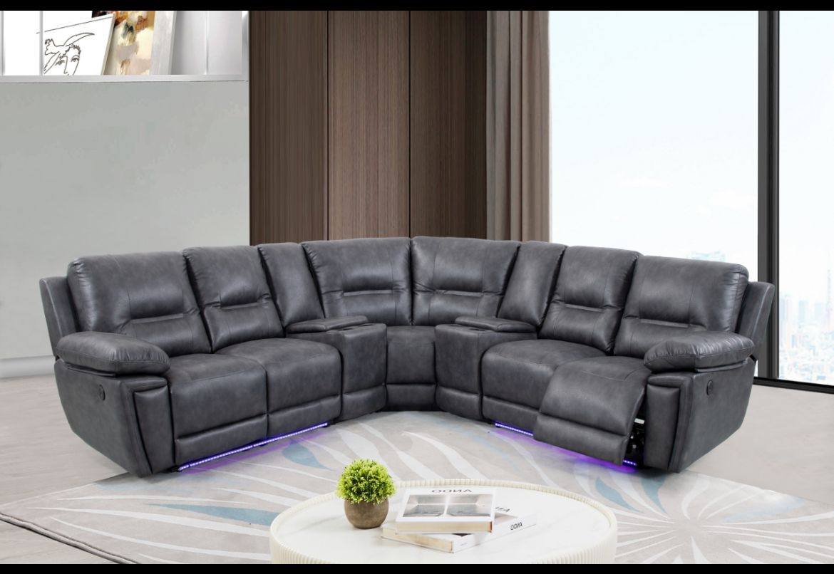 Madrid Big Corner Leather Recliner Sofa - Comfort Furniture