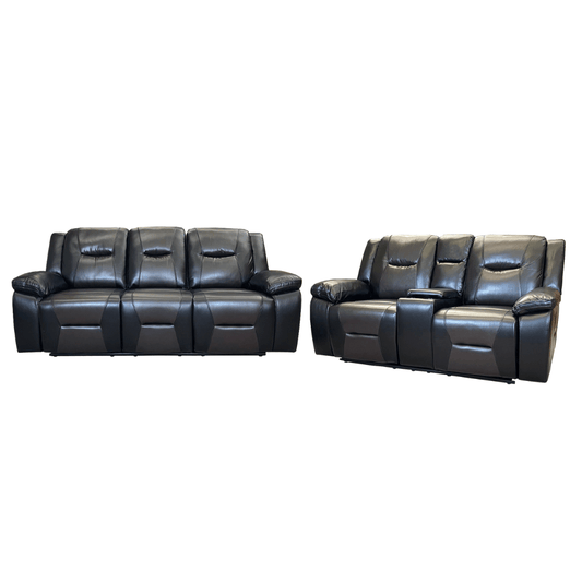 Milan Leather Sofa Suite Manual Recliner - Comfort Furniture
