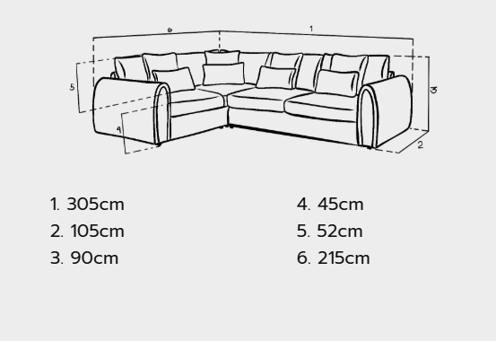 Mirabel Small Corner Sofa - Comfort Furniture