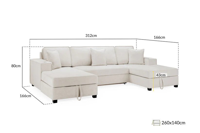 Monaco Sofa Bed - Comfort Furniture