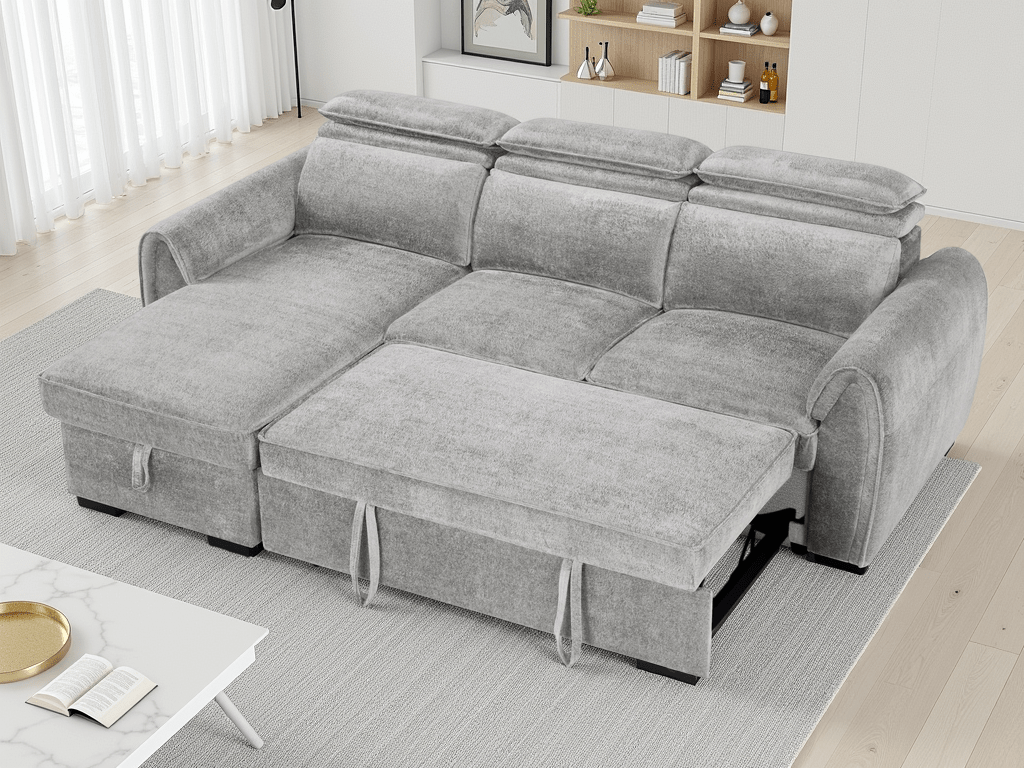 Montrose Sofabed Grey Universal Corner - Comfort Furniture