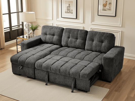 Palermo Universal Corner Sofabed Grey - Comfort Furniture