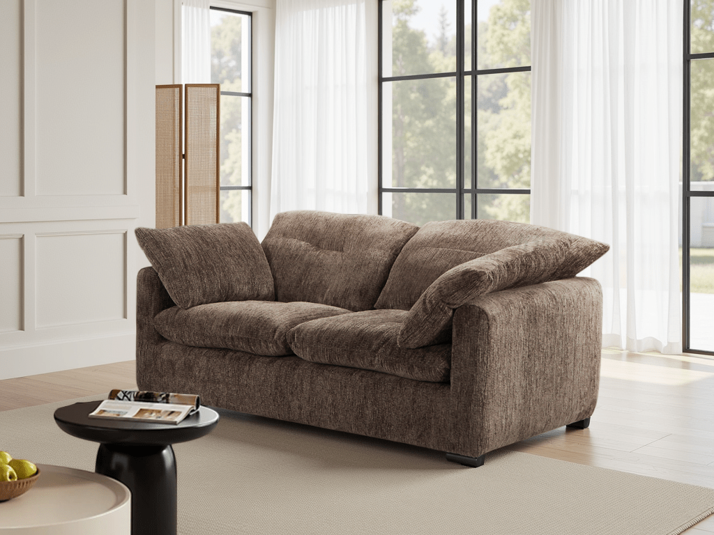 Quetta Sofa Brown 2 Seater - Comfort Furniture