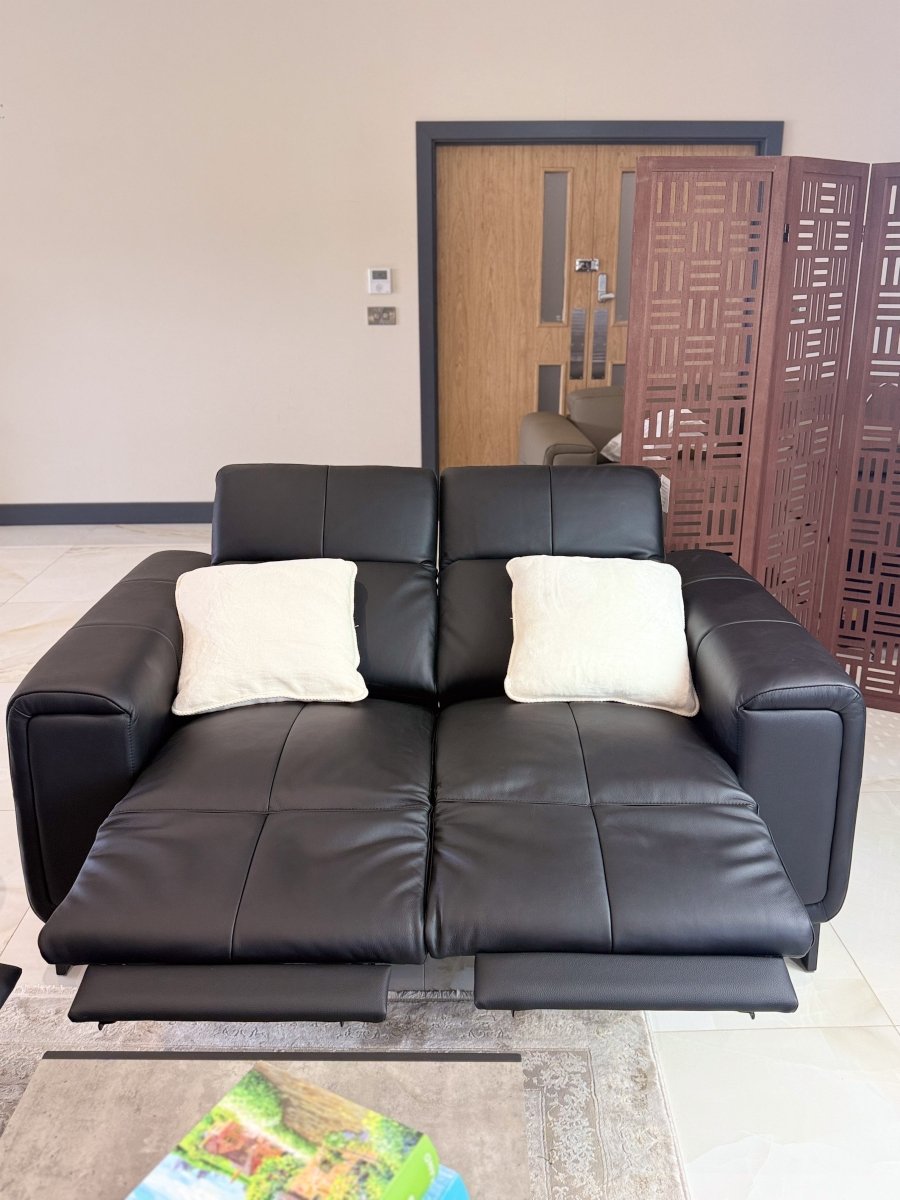 Richmond Electric Recliner Sofa Black 3+2 Set - Comfort Furniture