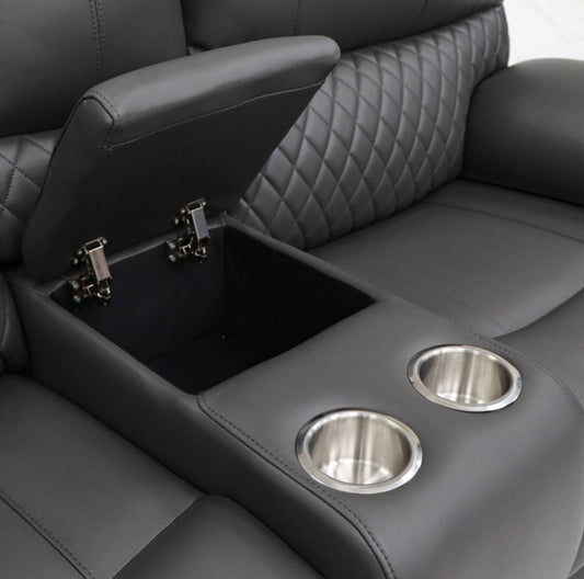 Rita Leather Sofa Suite Manual Recliner - Comfort Furniture