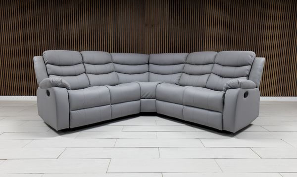 Roma Leather Corner Sofa Manual Recliner - Comfort Furniture