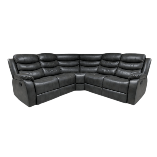 Roma Leather Corner Sofa Manual Recliner - Comfort Furniture