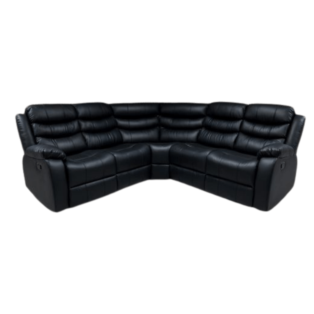 Roma Leather Corner Sofa Manual Recliner - Comfort Furniture