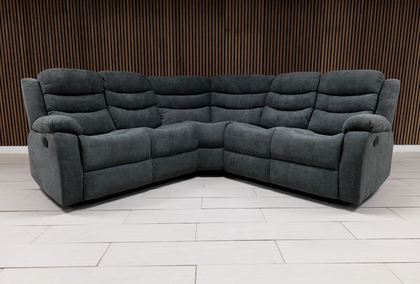 Roma Leather Corner Sofa Manual Recliner - Comfort Furniture