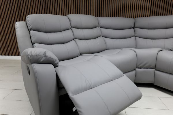 Roma Leather Corner Sofa Manual Recliner - Comfort Furniture