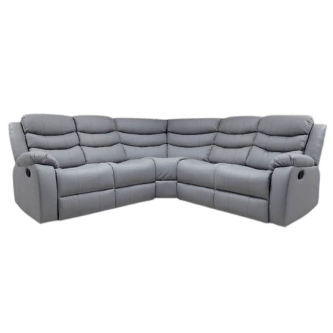 Roma Leather Corner Sofa Manual Recliner - Comfort Furniture
