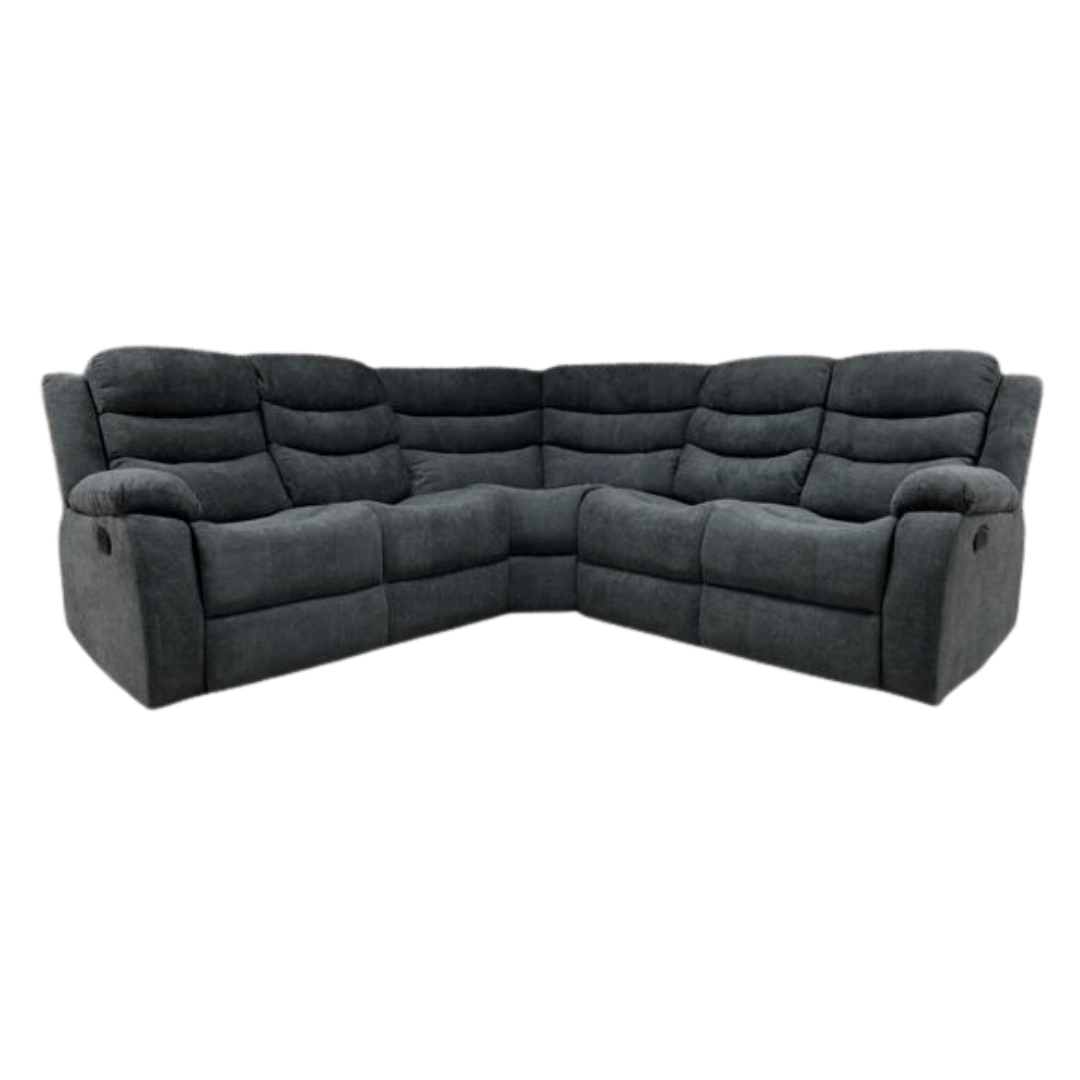 Roma Leather Corner Sofa Manual Recliner - Comfort Furniture