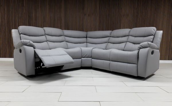 Roma Leather Corner Sofa Manual Recliner - Comfort Furniture