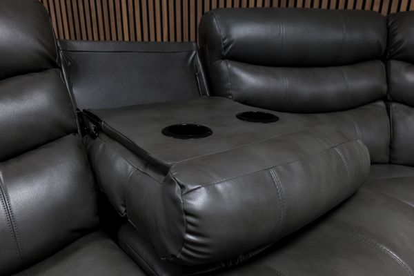 Roma Leather Corner Sofa Manual Recliner - Comfort Furniture