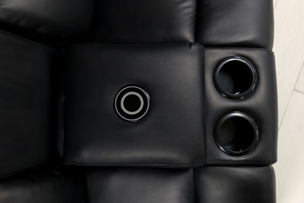 Roma + Leather Sofa Suite Manual Recliner - Comfort Furniture