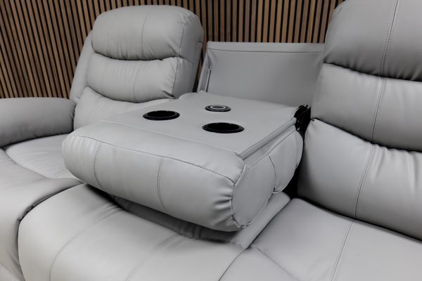 Roma + Leather Sofa Suite Manual Recliner - Comfort Furniture