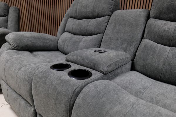 Roma + Leather Sofa Suite Manual Recliner - Comfort Furniture
