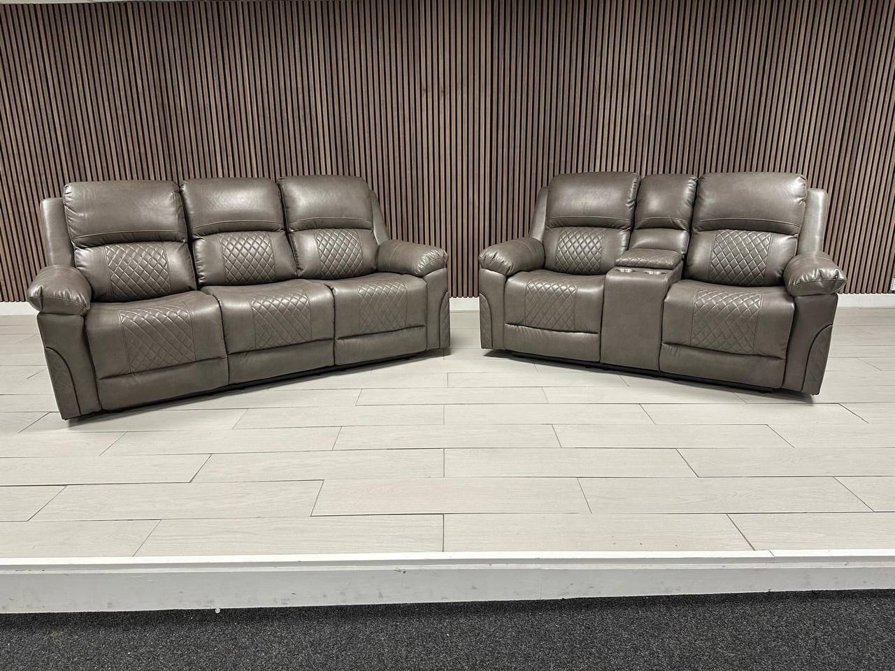 Roman Leather Sofa Suite - Comfort Furniture