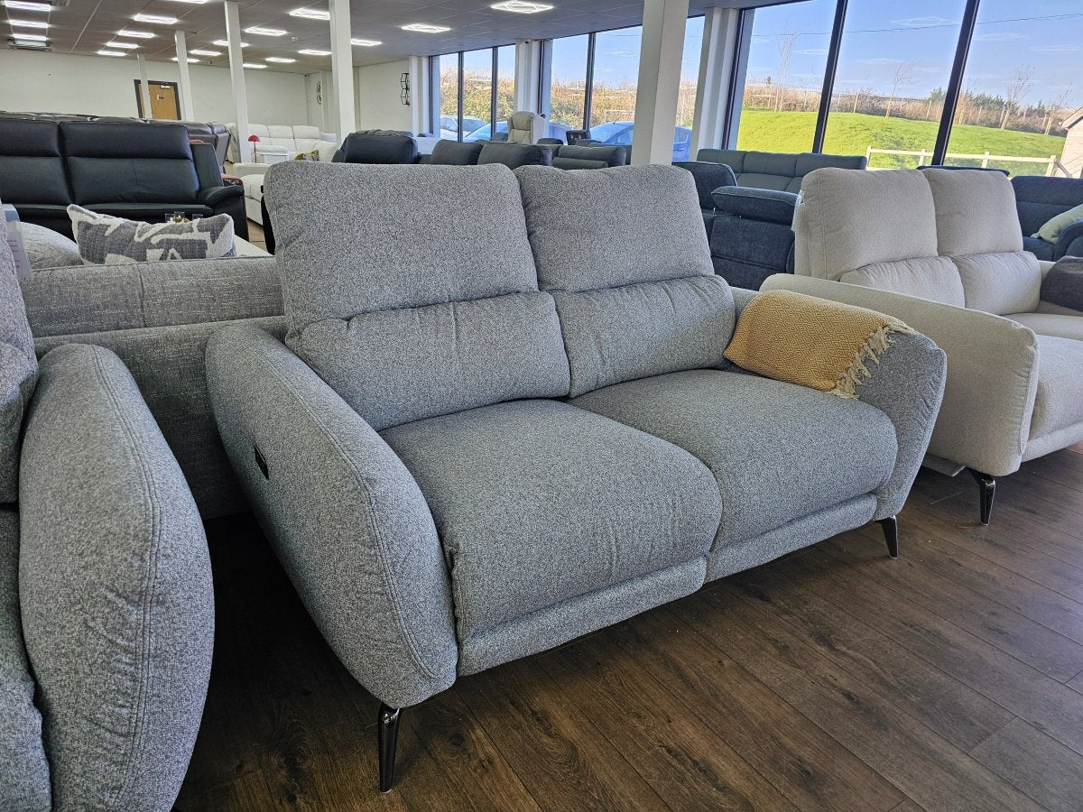 Sorrento Electric Recliner Grey 2 Seater - Comfort Furniture