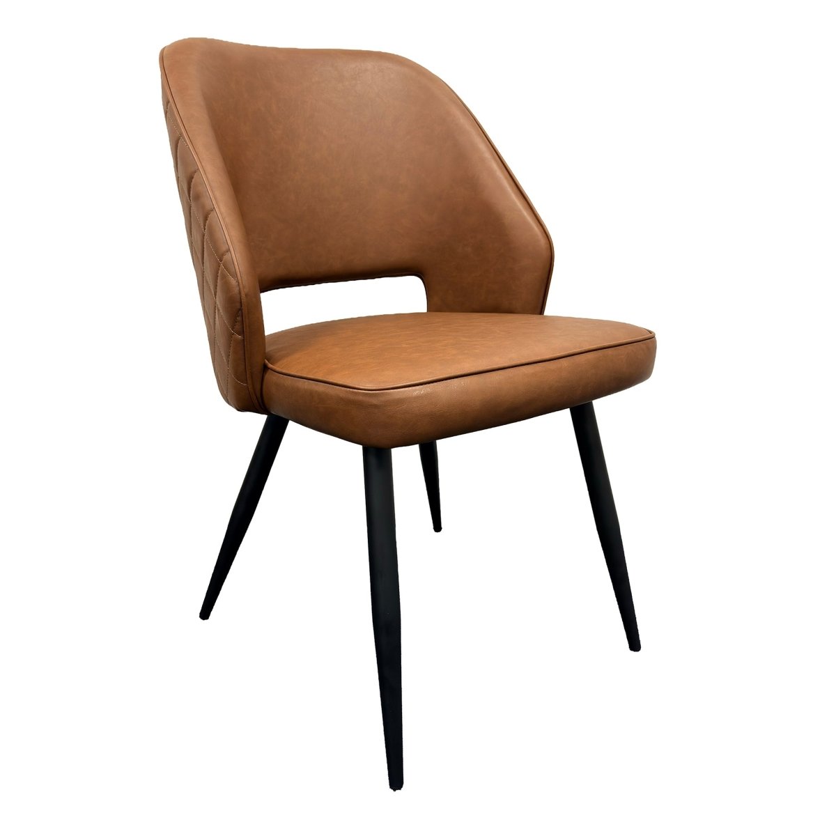 Sutton Dining Chair – Tan PU Leather - Comfort Furniture