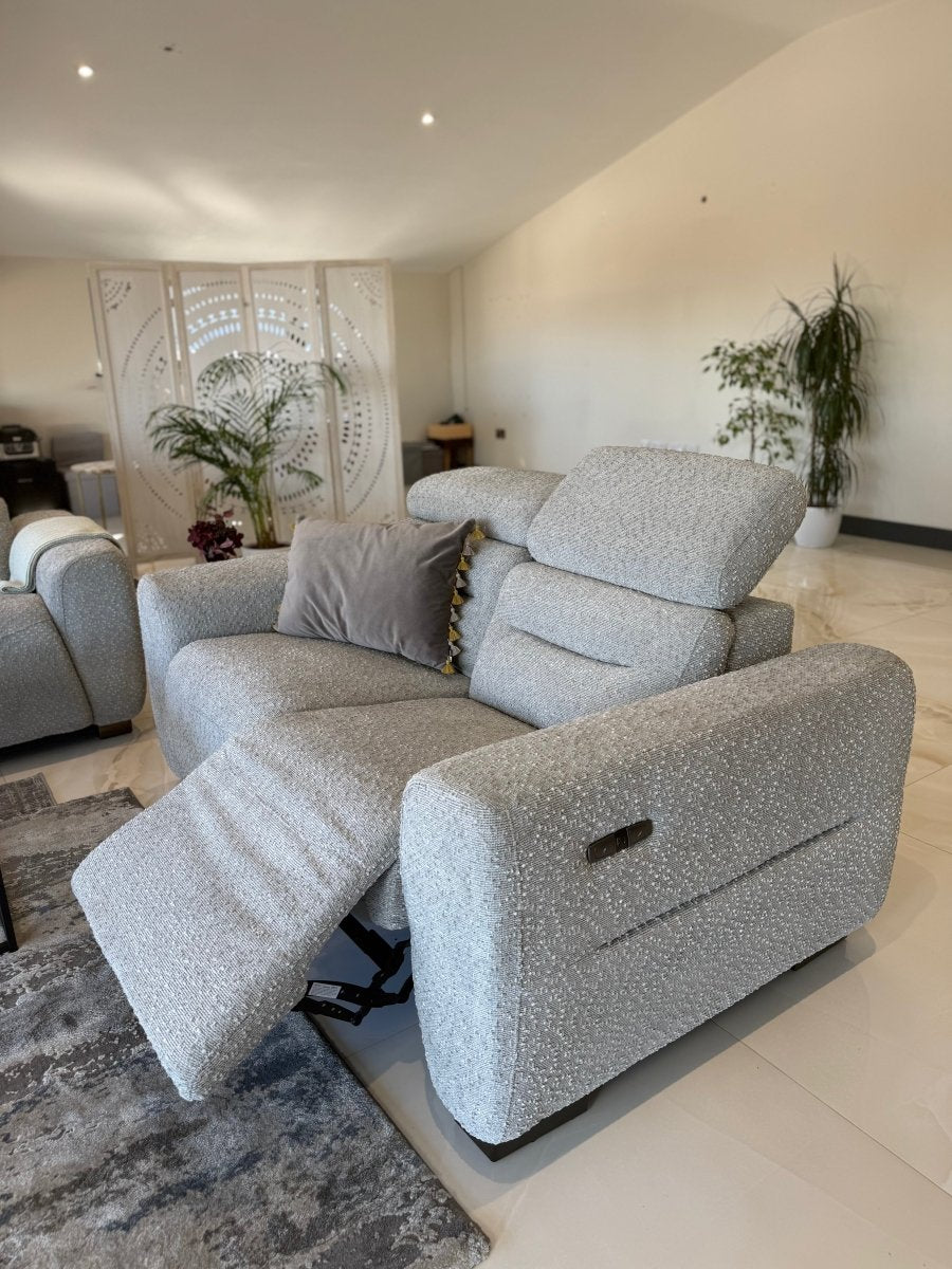 Tokyo Electric Recliner Grey 2 Seater - Comfort Furniture