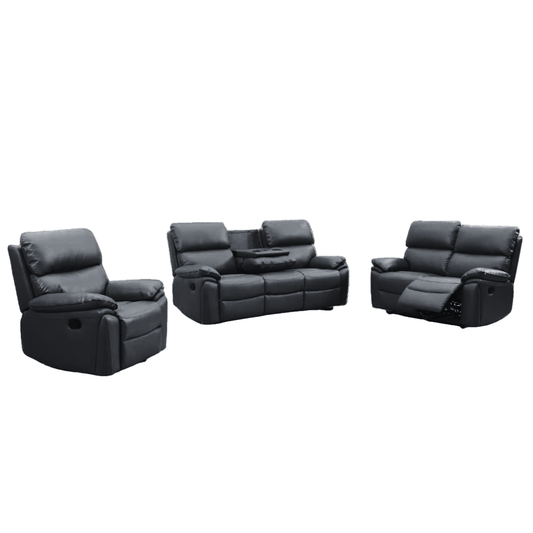 Valencia Leather Sofa Manual Recliner - Comfort Furniture