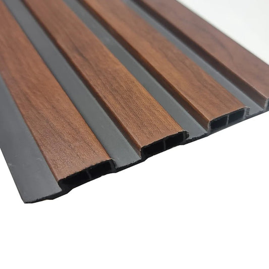 WPC Wood Effect Slatted Wall Panels (14 Panels/Box) - Comfort Furniture
