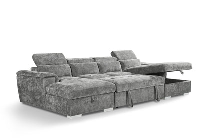 Alaya Sofabed Grey U Shape Corner