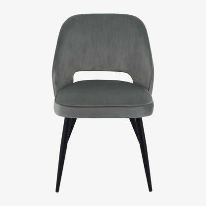 Sutton Dining Chair – Grey Velvet