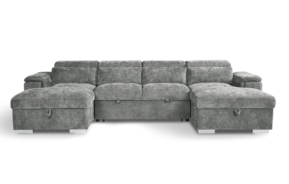 Alaya Sofabed Grey U Shape Corner - Comfort Furniture