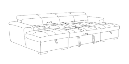 Alaya U Shape Sofabed - Comfort Furniture